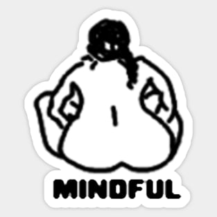 Study: Curled Up to Meditate Sticker